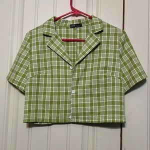 Crop top button up